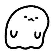 อิโมจิไลน์ cute ghost move emoji