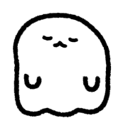 อิโมจิไลน์ cute ghost move emoji