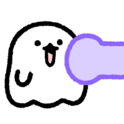 อิโมจิไลน์ cute ghost move emoji