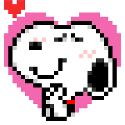 Snoopy อิโมจิดุ๊กดิ๊กพิกเซล