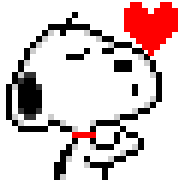 Snoopy อิโมจิดุ๊กดิ๊กพิกเซล