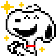 Snoopy อิโมจิดุ๊กดิ๊กพิกเซล รูปที่ 8