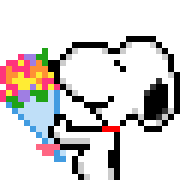 Snoopy อิโมจิดุ๊กดิ๊กพิกเซล รูปที่ 12