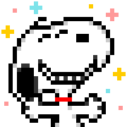 Snoopy อิโมจิดุ๊กดิ๊กพิกเซล รูปที่ 26