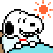 Snoopy อิโมจิดุ๊กดิ๊กพิกเซล รูปที่ 28