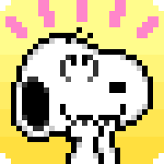 Snoopy อิโมจิดุ๊กดิ๊กพิกเซล รูปที่ 30