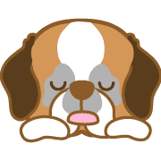 อิโมจิไลน์ dogEmoji(st,Bernard)1-toYvu-