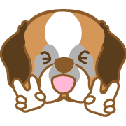 อิโมจิไลน์ dogEmoji(st,Bernard)1-toYvu-