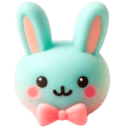 อิโมจิไลน์ Rabbit Colorful Emoji 5