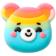 อิโมจิไลน์ Bear Colorful Emoji 5