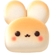 อิโมจิไลน์ Rabbit Bread Emoji 6