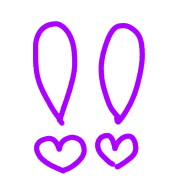 อิโมจิไลน์ Purple daisuki Emoji