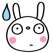 อิโมจิไลน์ Everyday Simple Marshmallow Rabbit Emoji