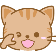 อิโมจิไลน์ CatEmoji(redtabby)-toYvu-