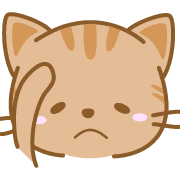 อิโมจิไลน์ CatEmoji(redtabby)-toYvu-