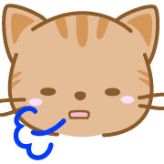 อิโมจิไลน์ CatEmoji(redtabby)-toYvu-