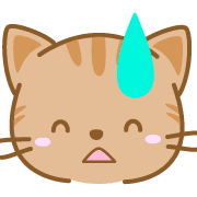 อิโมจิไลน์ CatEmoji(redtabby)-toYvu-