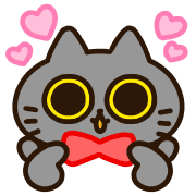 อิโมจิไลน์ Tango of a Black Cat Animated Emoji