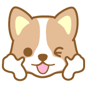 อิโมจิไลน์ DogEmoji(corgi)-toYvu-