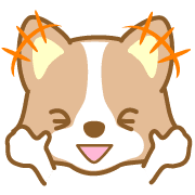 อิโมจิไลน์ DogEmoji(corgi)-toYvu-