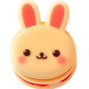 อิโมจิไลน์ Rabbit Pancake Emoji 12