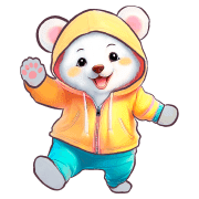 อิโมจิไลน์ Chubby Bear Emoji Hoodie/Dairy