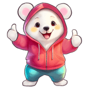 อิโมจิไลน์ Chubby Bear Emoji Hoodie/Dairy