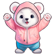 อิโมจิไลน์ Chubby Bear Emoji Hoodie/Dairy