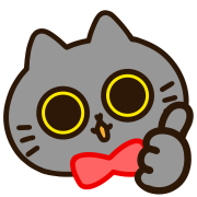Tango of a black cat.Emoji