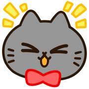Tango of a black cat.Emoji