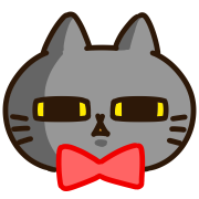 Tango of a black cat.Emoji