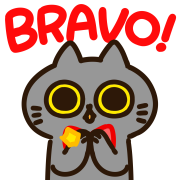 Tango of a black cat.Emoji รูปที่ 9