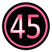 อิโมจิไลน์ ตัวเลขกลมสีชมพูดำ(41-80)