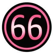 อิโมจิไลน์ ตัวเลขกลมสีชมพูดำ(41-80)