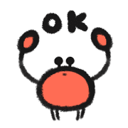อิโมจิไลน์ Crab emoji stamp
