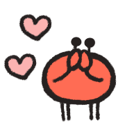 อิโมจิไลน์ Crab emoji stamp