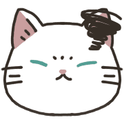 อิโมจิไลน์ white cat and kijitora Emoji