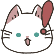 อิโมจิไลน์ white cat and kijitora Emoji