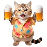 อิโมจิไลน์ Chubby Kitten Emoji Aloha shirt/SMR