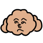 อิโมจิไลน์ mokomoko simple poodle