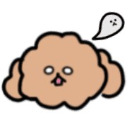อิโมจิไลน์ mokomoko simple poodle