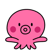 อิโมจิไลน์ Moving. Cute octopus emoji.