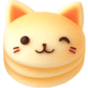 อิโมจิไลน์ Cat Pancake Emoji 15