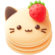 อิโมจิไลน์ Cat Pancake Emoji 15