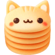 อิโมจิไลน์ Cat Pancake Emoji 15