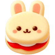 อิโมจิไลน์ Rabbit Pancake Emoji 15