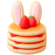 อิโมจิไลน์ Rabbit Pancake Emoji 15