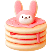 อิโมจิไลน์ Rabbit Pancake Emoji 15