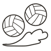 อิโมจิไลน์ Pop volleyball emoji