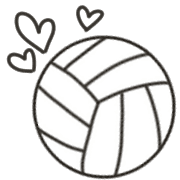 อิโมจิไลน์ Pop volleyball emoji